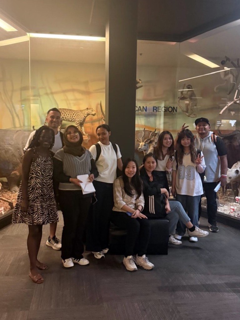 Students on a museum excursion